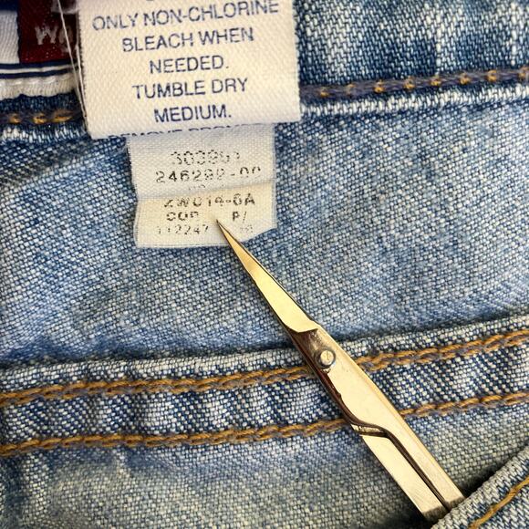 Old Navy Sz 6 Vtg Y2K Low Rise Flared Jeans Light Wash Carpenter Streetwear - Picture 10 of 16